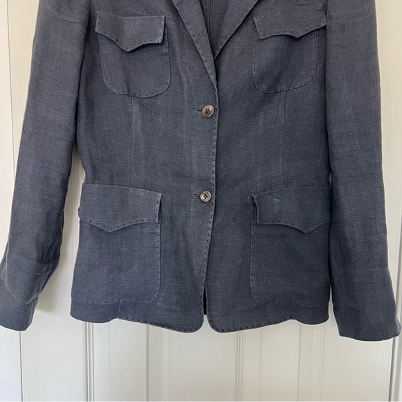 Anne Klein blazer women size xs /s Navy old money quiet‎ luxury - Picture 2 of 10